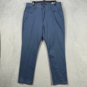 Lucky Brand 410 Mens Athletic Straight Khaki Pants 34X30 Blue Pocket Stretch NEW